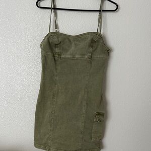 Urban Outfitters Olive Green Strapless Bodycon Dress - Women